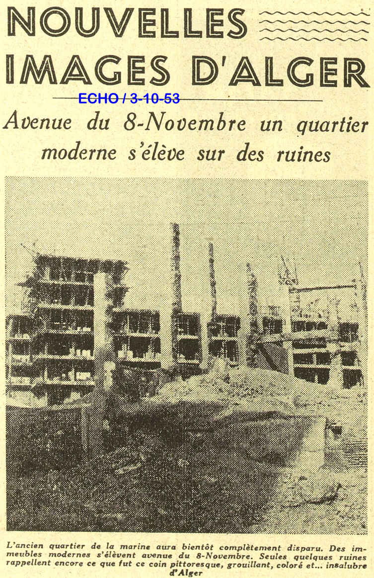 Avenue du 8-Novembre un quartier moderne s'élève sur des ruines