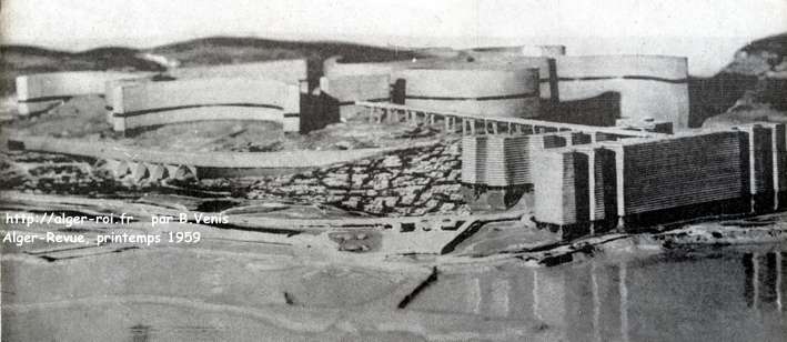 maquette du quartier de la Marine. établie en 1931 par Le Corbusier dans son "Prolel d'urbanisation de la Ville d'Alger" 