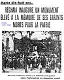 Inauguration du monument aux Morts