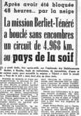 janvier 1960 : la mission Berhet-Ténéré a bouclé sans encombres un circuit de 4.968 km 