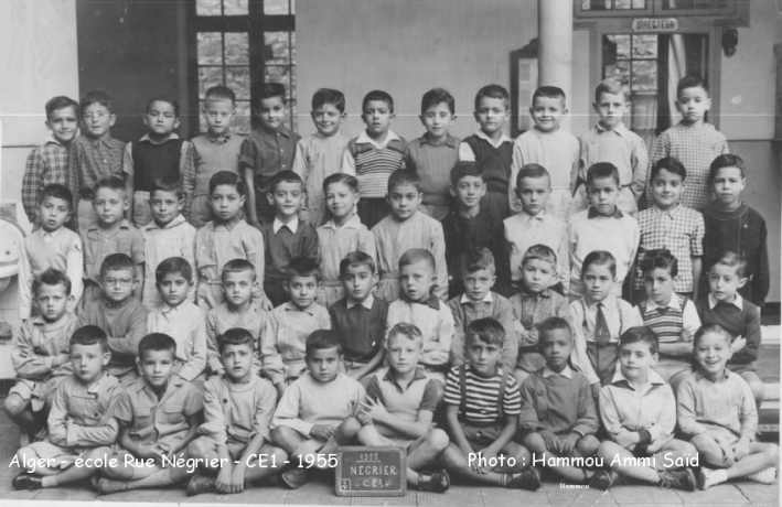 École de la rue Négrier, CE1, 1955, 