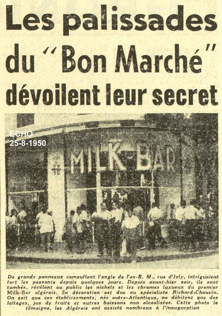 Le "Milk-bar" en 1950