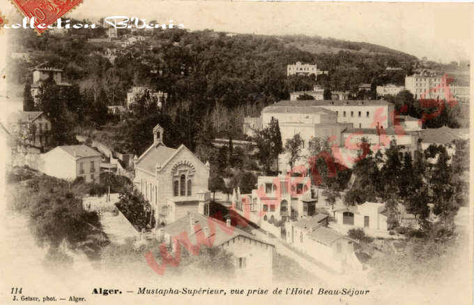 Alger, rue Michelet, vue prise de l'hôtel Beau-Séjour