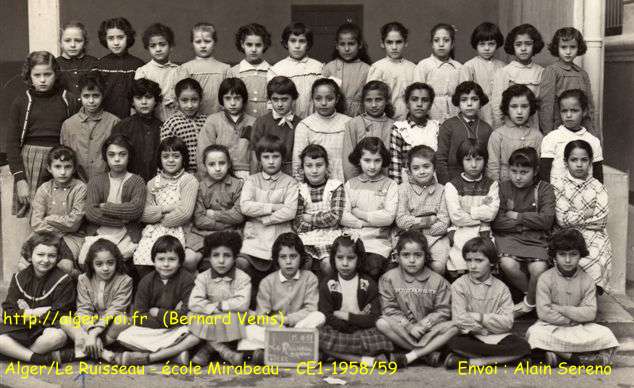 Cours élémentaire 1, 1958-1959