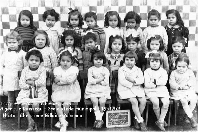 classe enfantine, 1951-52