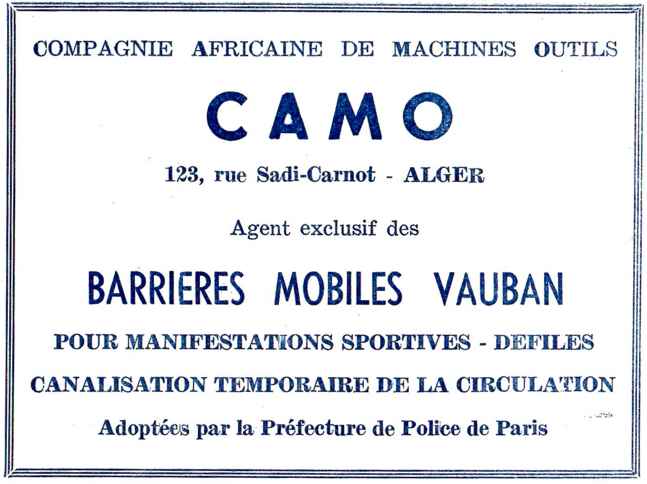mustapha,rue sadi-carnot,camo,compagnie africaine de machines outils