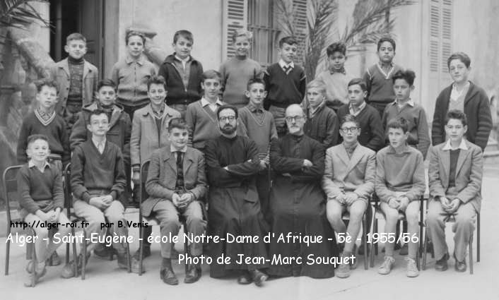 École Notre-Dame d'Afrique, classe de 5 è, 1955-1956