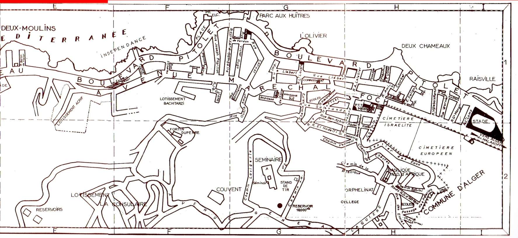 Plan de saint-eugene,deux moulins,parc aux huitres,deux chameaux,raisville