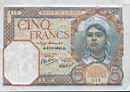 billet de 5 francs,verso