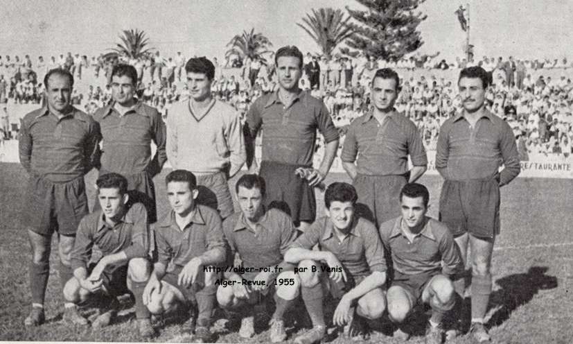 Voici l'équipe du Gallia groupée à Alicante autour de son incomparable capitaine Marcel Salva. 