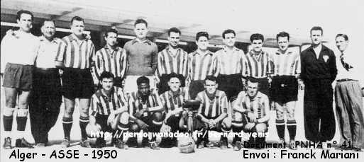 ASSE: vainqueur coupe Afrique du Nord 1950