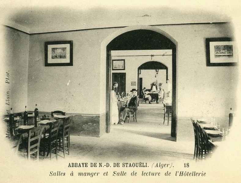 abbaye de staoueli,salle a manger de l'hotellerie