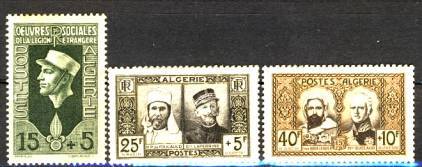 -A gauche timbre émis au profit des œuvres de la Légion étrangère, cantonnée à Sidi-Bel-Abbès