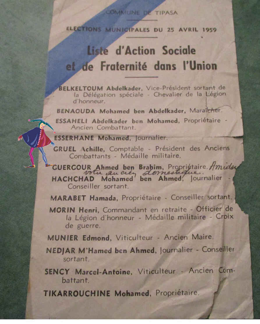Elections municipales du 25 avril 1959