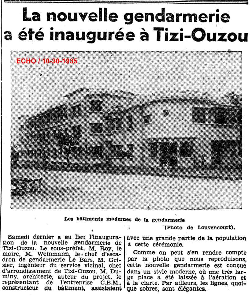 La nouvelle gendarmerie a été inaugurée à Tizi-Ouzou