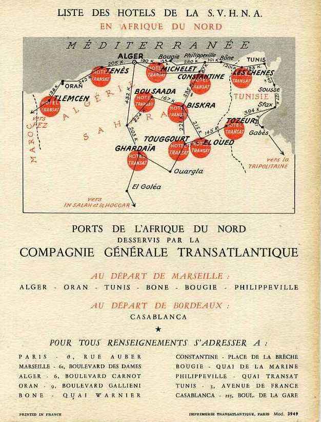PORTS DE L'AFRIQUE DU NORD