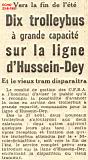 Les derniers tramways ont terminé leur carrière sur la lignes d'Hussein-Dey 
