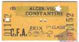 Ticket Alger- Constantine - CFA