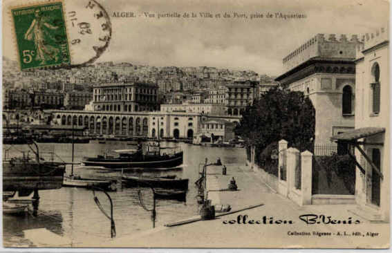 Alger, vue partielle de la ville et du port