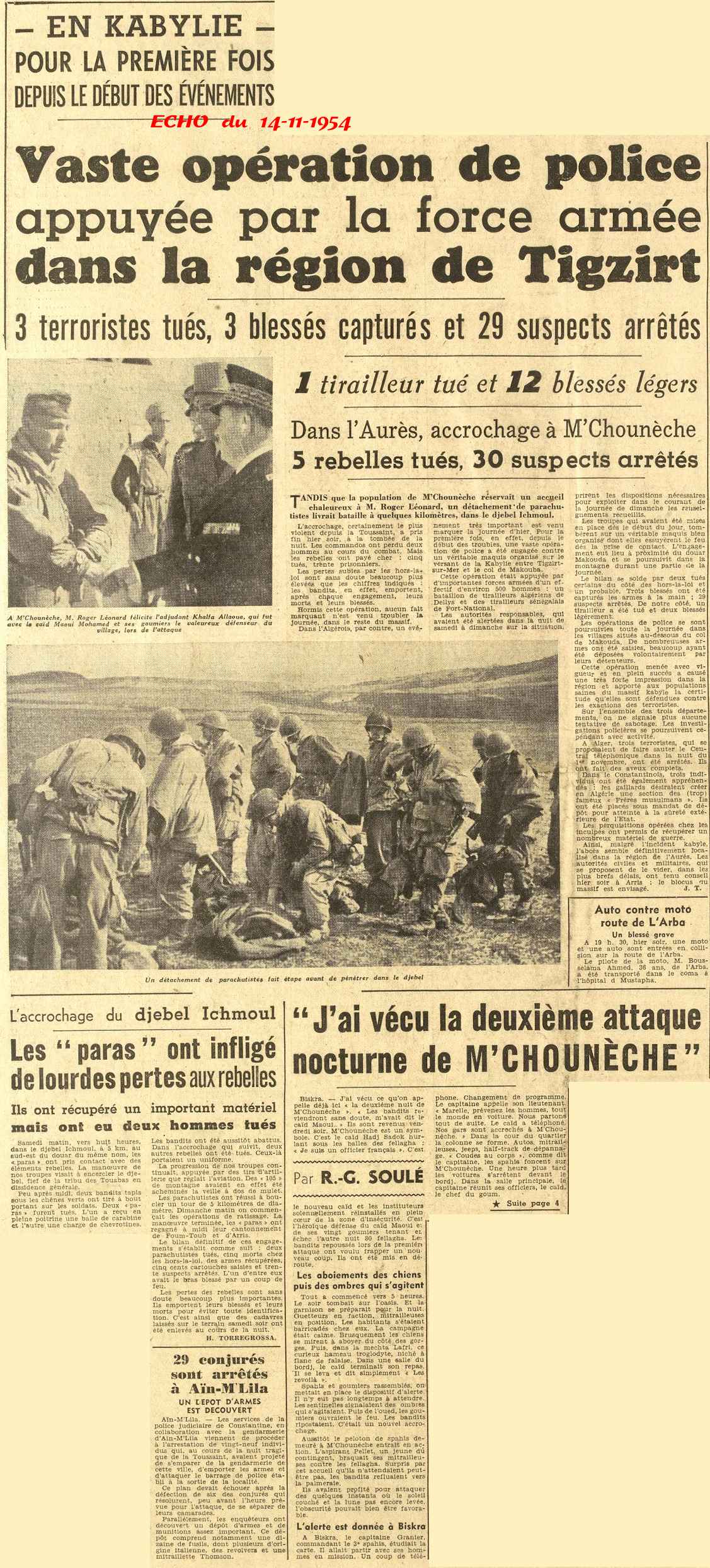 - EN KABYLIE , POUR LA PREMIÈRE FOIS DEPUIS LE DÉBUT DES ÉVÉNEMENTS