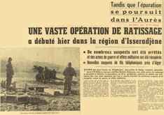 une vaste opération de ratissage a débuté hier dans laa région d'Isserudjène