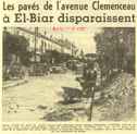 Les pav&eacute;s de l'avenue Clemenceau &agrave; El-Biar disparaissent