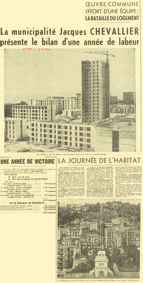 ŒUVRE COMMUNE EFFORT D'UNE ÉQUIPE : LA BATAILLE DU LOGEMENT 